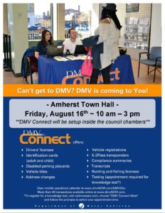 DMV Connect @ Amherst Town Hall